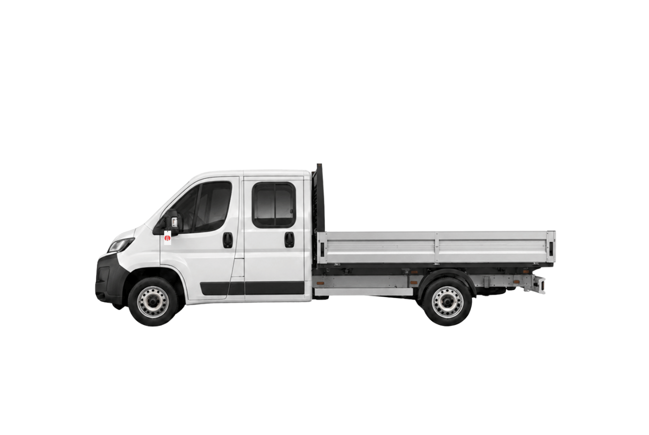 Peugeot BOXER 2.2 140 cv Diesel 35 HEAVY L3  doppia cabina con cassone fisso a sponde abbattibili noleggio a lungo termine Strada