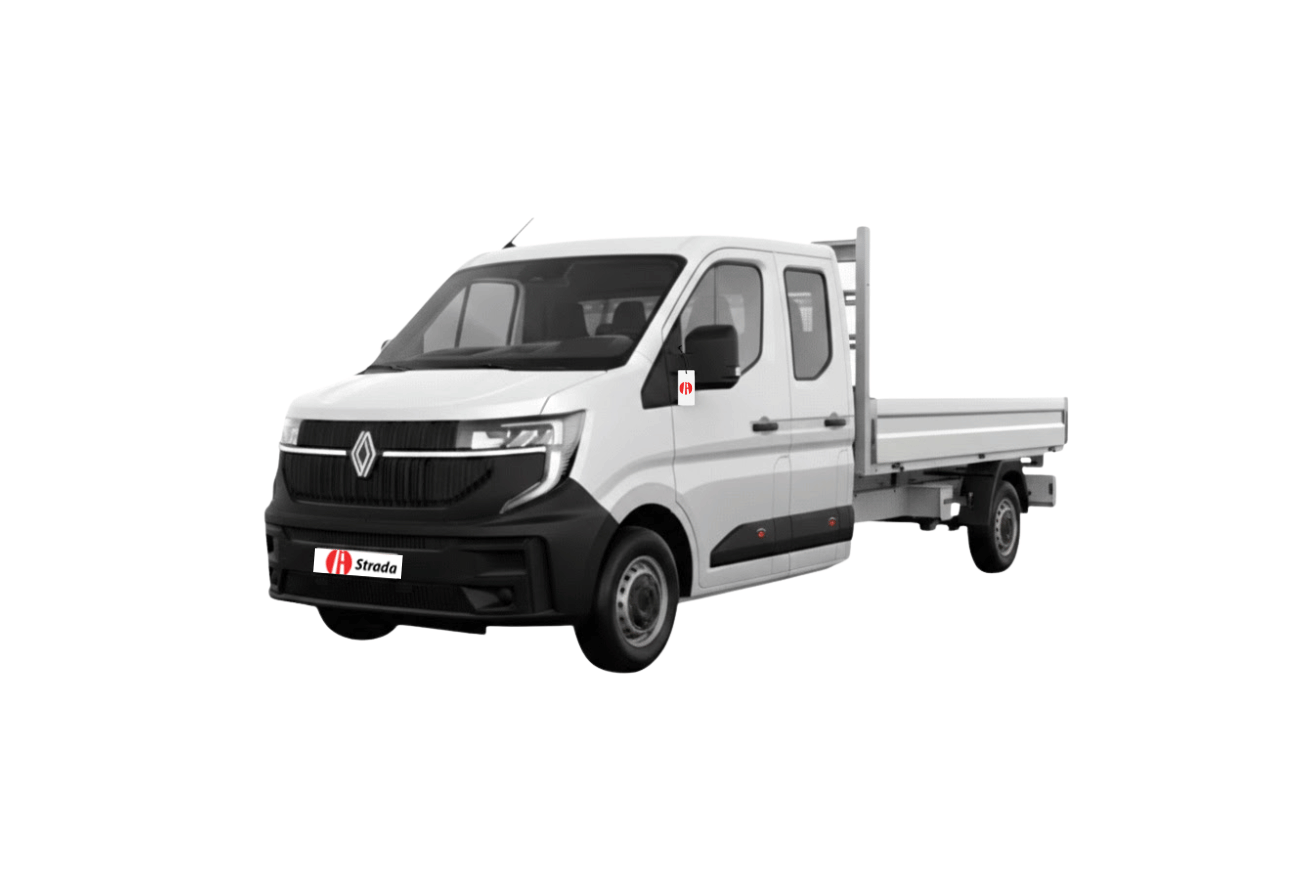 Renault Master doppia cabina TDC TA L3 T35 RS Blue dCi 130 EVIE con cassone fisso a sponde abbattibili noleggio a lungo termine