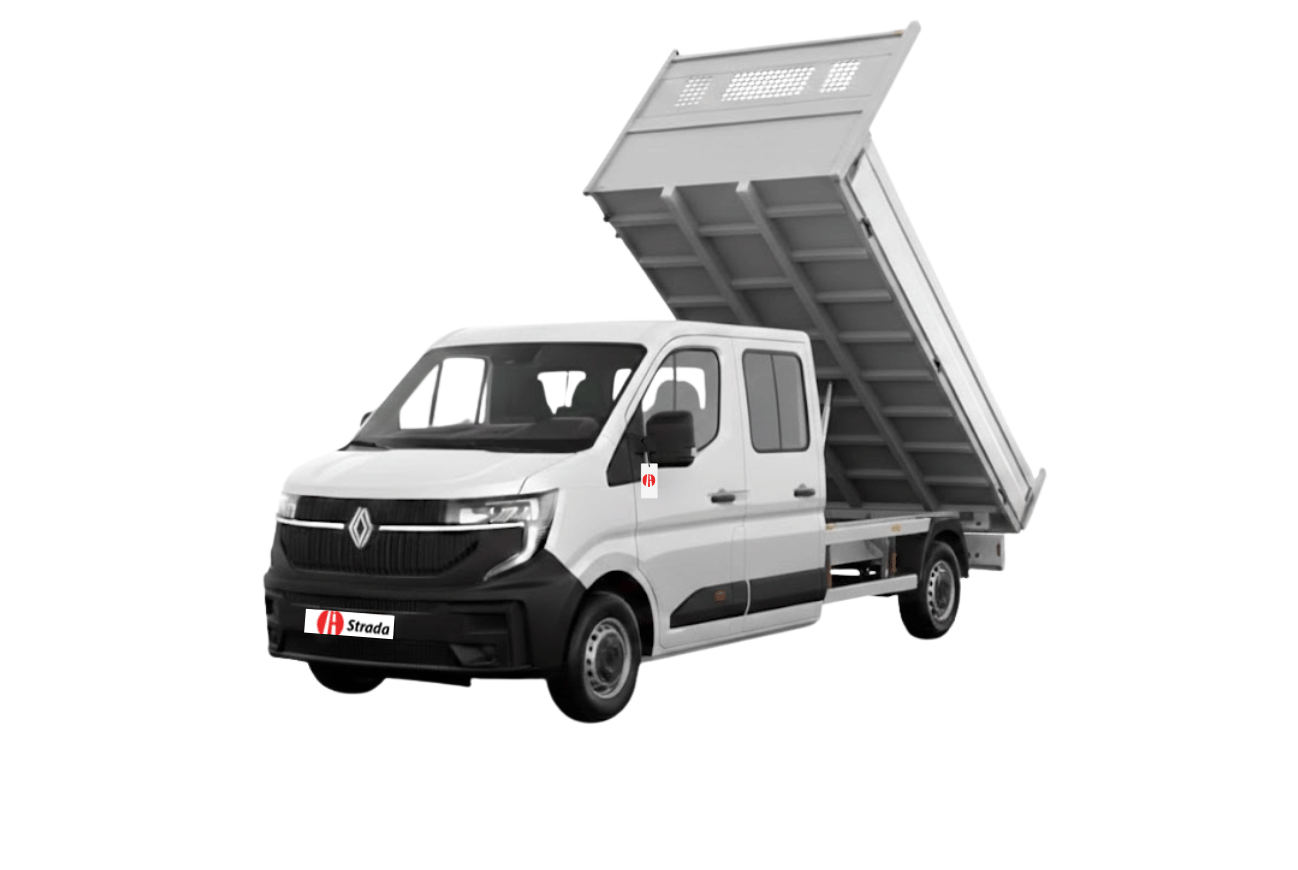 Renault Master doppia cabina TDC TA L3 T35 RS Blue dCi 130 EVIE con cassone ribaltabile trilaterale a sponde abbattibili noleggio a lungo termine