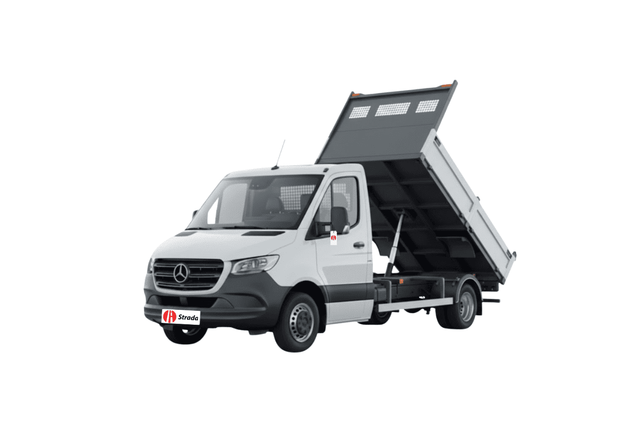 Mercedes Benz Sprinter Telaio 311CDI 37/35 con cassone ribaltabile trilateralmente e sponde abbattibili noleggio a lungo termine Strada