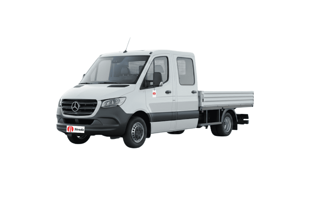 Mercedes Benz Sprinter Telaio DC 315CDI 43/35 doppia cabina con cassone fisso e sponde abbattibili noleggio a lungo termine Strada