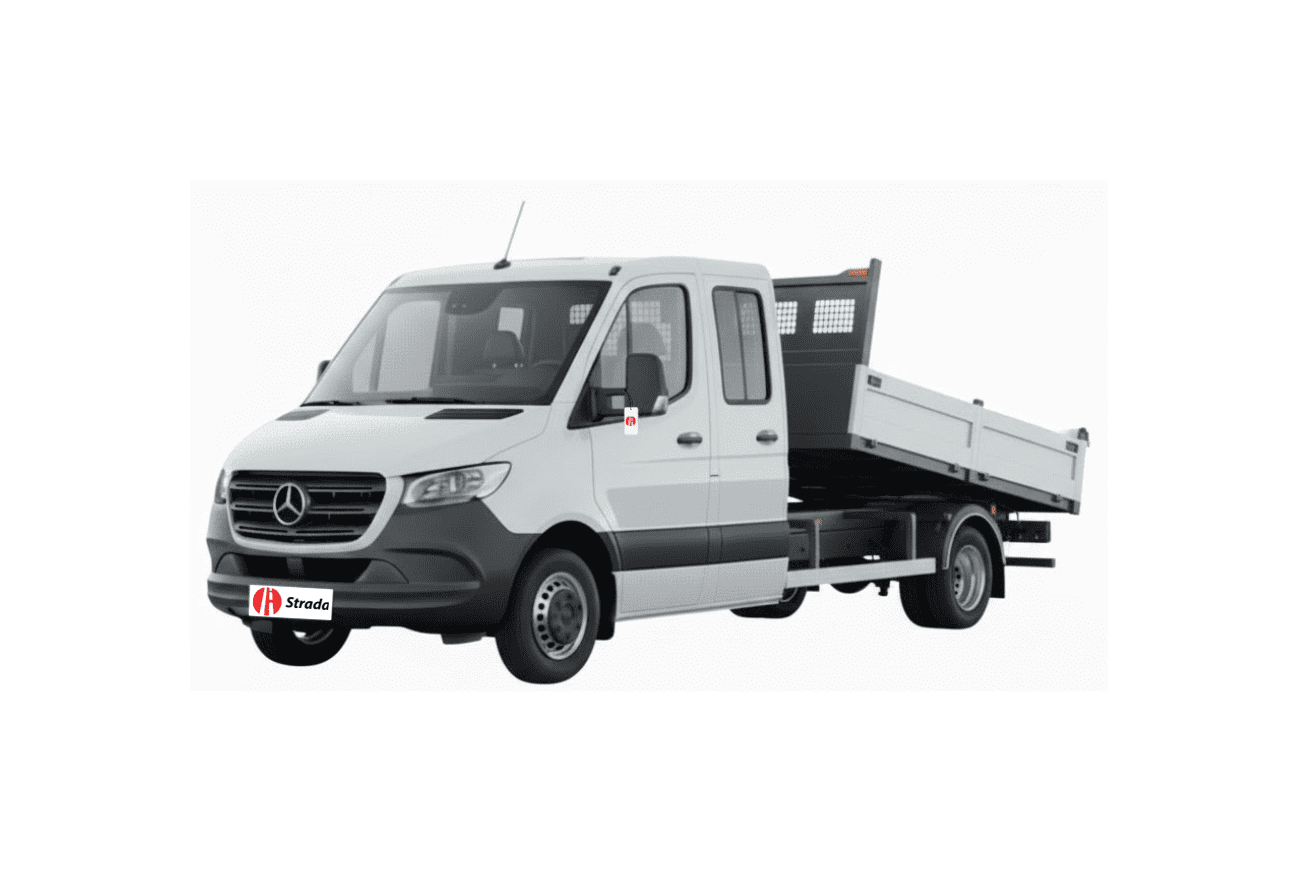 Mercedes Benz Sprinter Telaio DC 315CDI 37/35 con cassone ribaltabile trilaterale e sponde abbattibili noleggio a lungo termine Strada